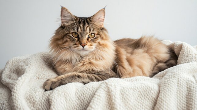 القط المنزلي ذو الشعر الطويل